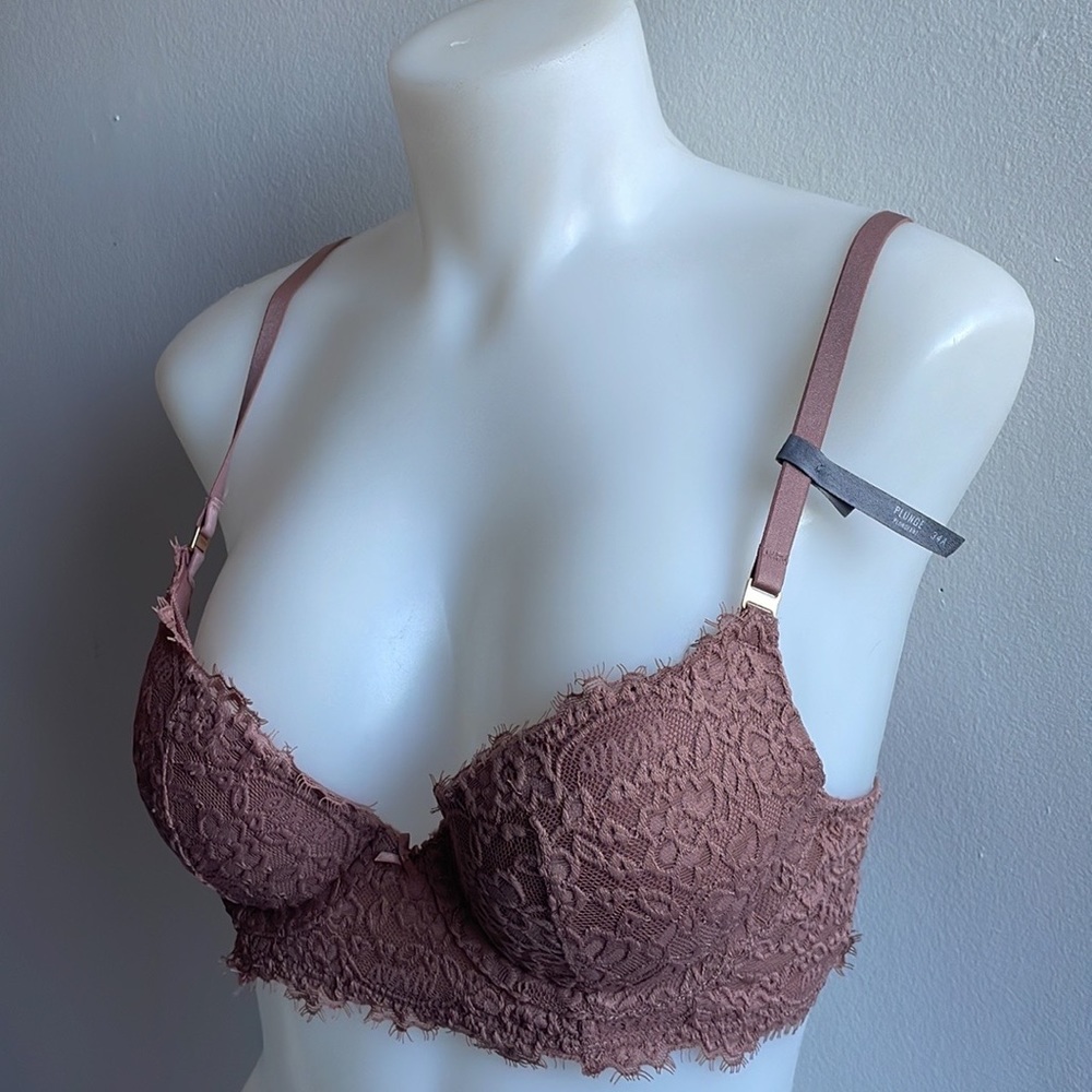 Dusty Rose Pink Aerie Bra 34A Plunge Push Up . - Picture 8 of 8